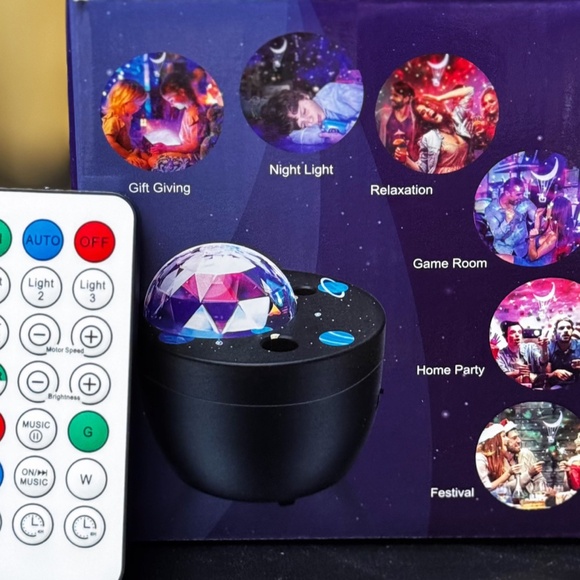 Star Projector with Timer, Music and Remote Control for Bedroom Decoration - Picture 2 of 4